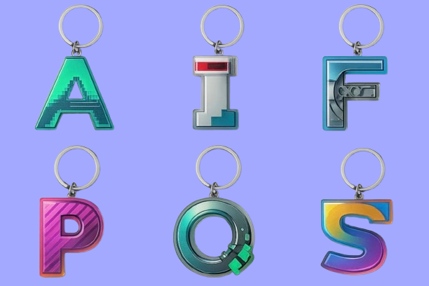 Cyberpunk Letter Charms: Wear Your Digital Attitude