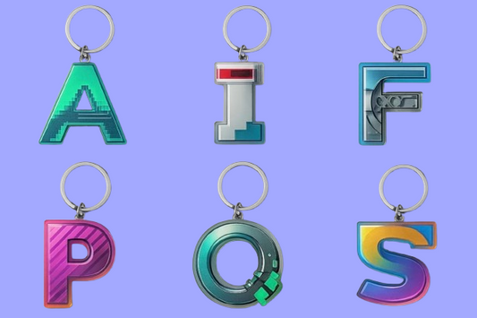 Cyberpunk Letter Charms: Wear Your Digital Attitude